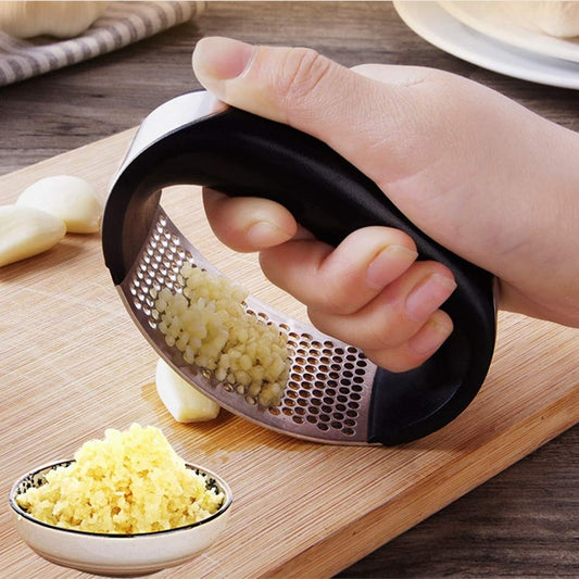 Stainless Steel Garlic Masher | Garlic Press Household Manual Curve Fruit Vegetable Tools