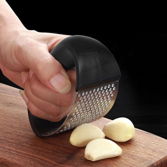 Stainless Steel Garlic Masher | Garlic Press Household Manual Curve Fruit Vegetable Tools