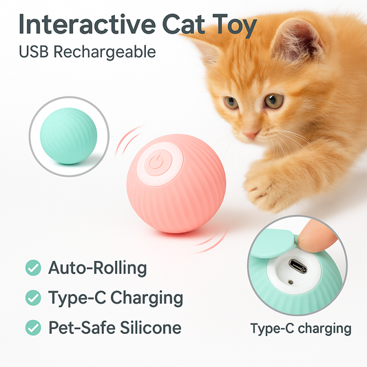 Cat Gravity Intelligent Rolling Ball Tease Toy Pet Automatic Rotating Ball